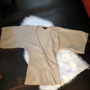bcbg maxazaria tan wool/cashmere sweater sz xs/s